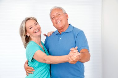 Elderly Couple Dancing clipart