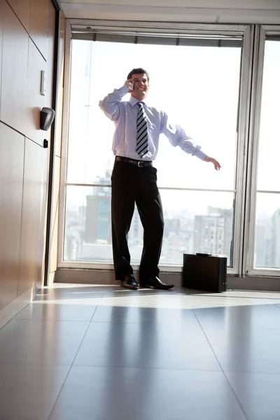 Happy Young Business man On Call — Stock Photo, Image
