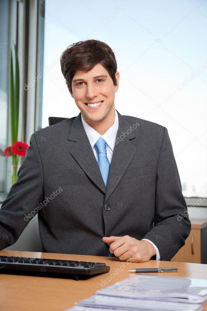 Male Manager Smiling
