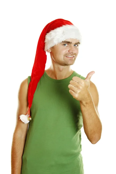 Attractive young man santa — Stock Photo, Image