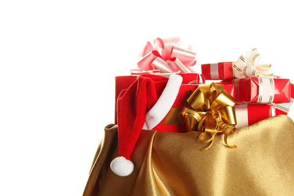 Санта мешок с подарками — стоковое фото