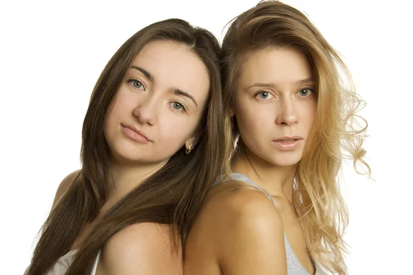 Duas belas mulheres jovens — Fotografia de Stock