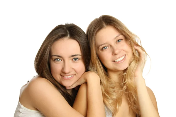 Två vackra unga kvinnor — Stockfoto