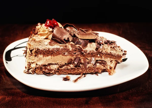 Lezzetli çikolatalı kek (sığ dof) — Stok fotoğraf