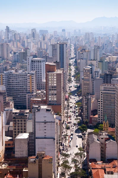 Avenida são João na cidade de São Paulo — Fotografia de Stock