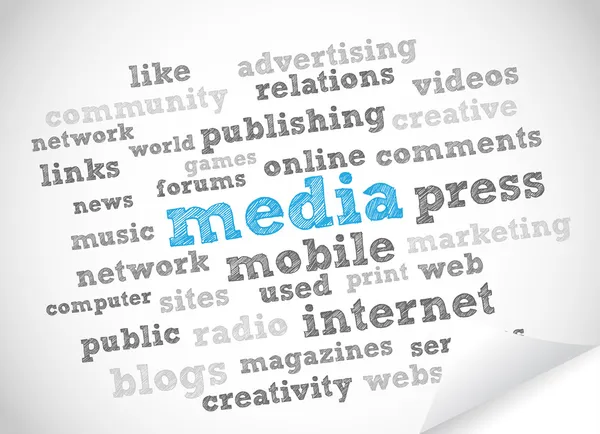 Medios de comunicación y prensa — Foto de Stock