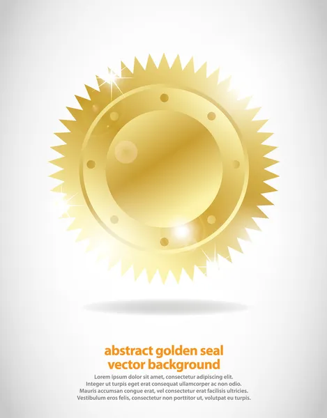 Ilustración abstracta del sello de oro — Vector de stock
