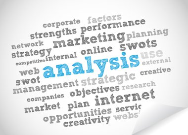 Analysis tag cloud clipart