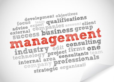 Management tag cloud clipart