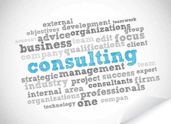 Consulting tag cloud — Stock Vector