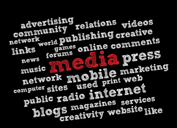 Medios de comunicación y prensa _ 2 — Vector de stock