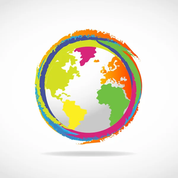 Colorful Globe icon — Stock Vector