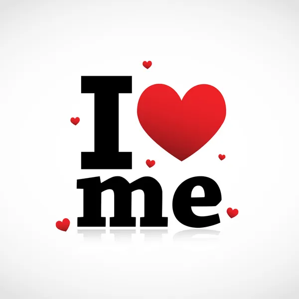 I Love me — Stock Vector