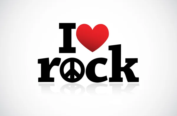 Amo il rock — Vettoriale Stock