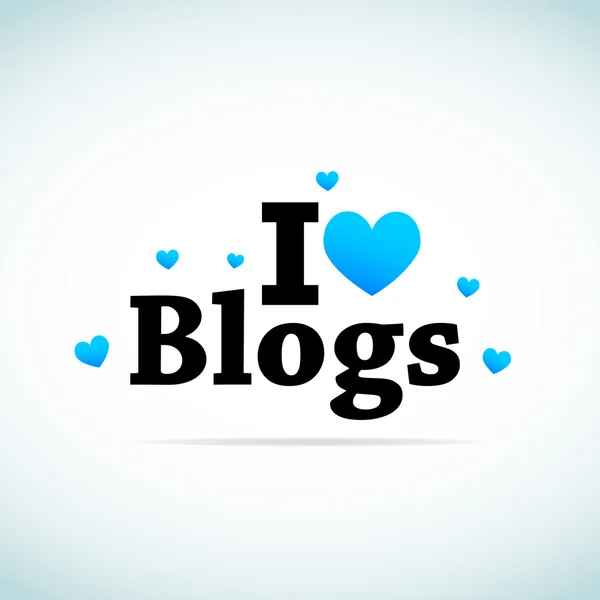 I Love Blogs — Stock Vector