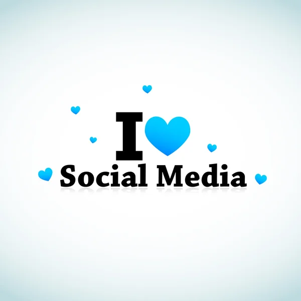 stock vector I Love Social Media