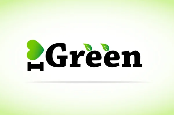 Ich liebe grüne Ikone — Stockvektor
