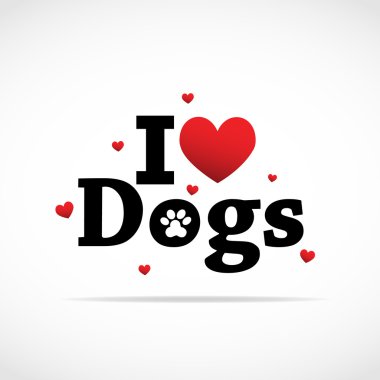 I Love Dogs icon. clipart