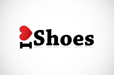 I Love Shoes icon. clipart