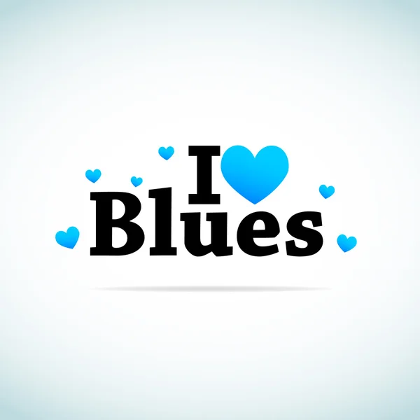 I Love Blues Music. — Stock Vector
