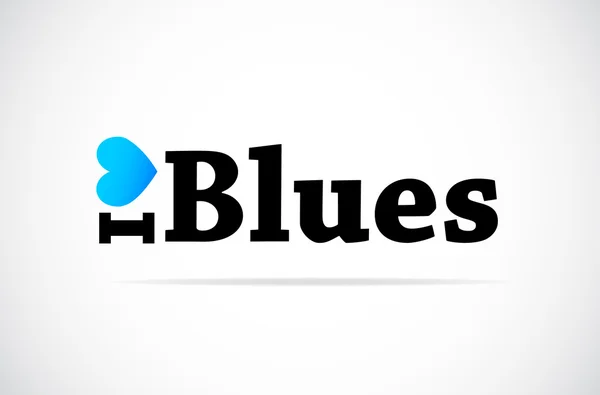 Me encanta Blues — Vector de stock