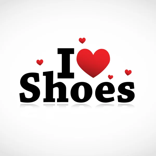 Adoro sapatos. —  Vetores de Stock