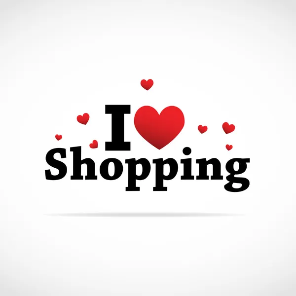 I Love Shopping icon. — Stock Vector