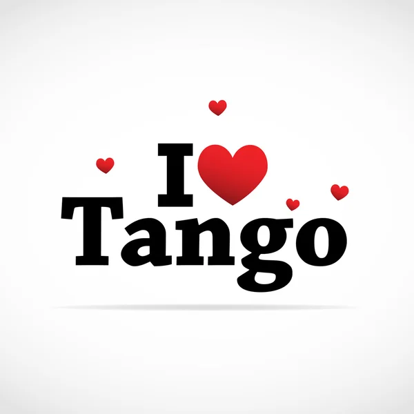 I Love Tango icon. — Stock Vector