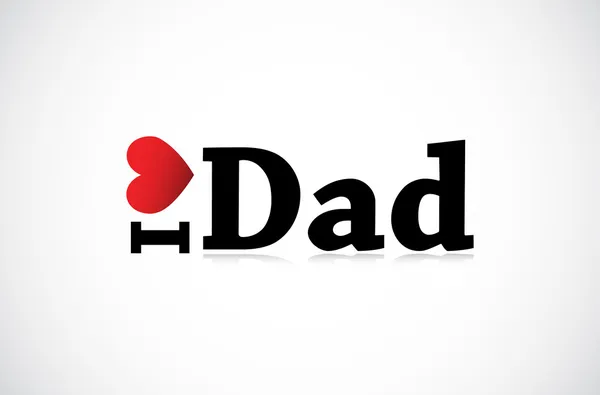 Amo a papá. — Vector de stock