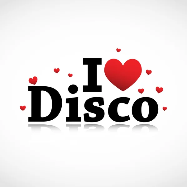 Ich liebe Disco-Ikone — Stockvektor