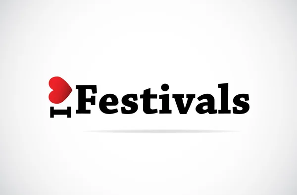 Miluji festivaly — Stockový vektor