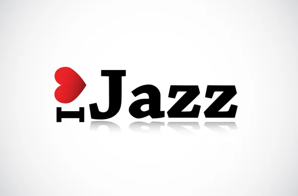 Ich liebe Jazz — Stockvektor