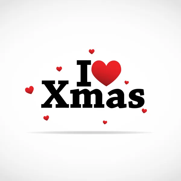 Ich liebe Weihnachten — Stockvektor
