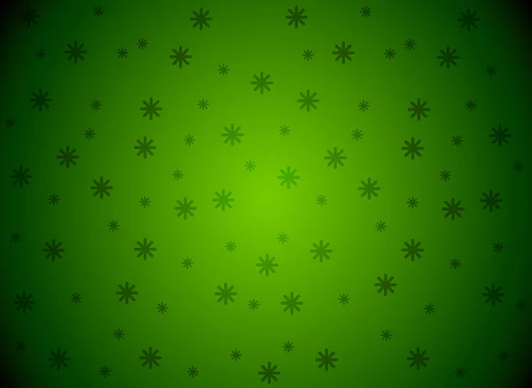 Νιφάδες χιονιού φόντο πράσινο διάνυσμα — Διανυσματικό Αρχείο