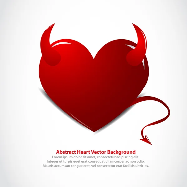 Hjärtat av djävulen — Stock vektor