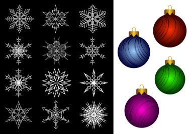 Christmas decorations. clipart