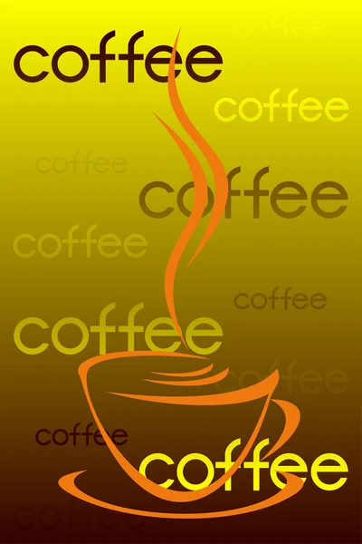 Koffie-etiket. — Stockvector