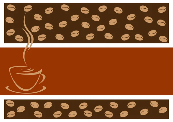 Fond avec café . — Image vectorielle