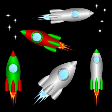 Space rockets. clipart