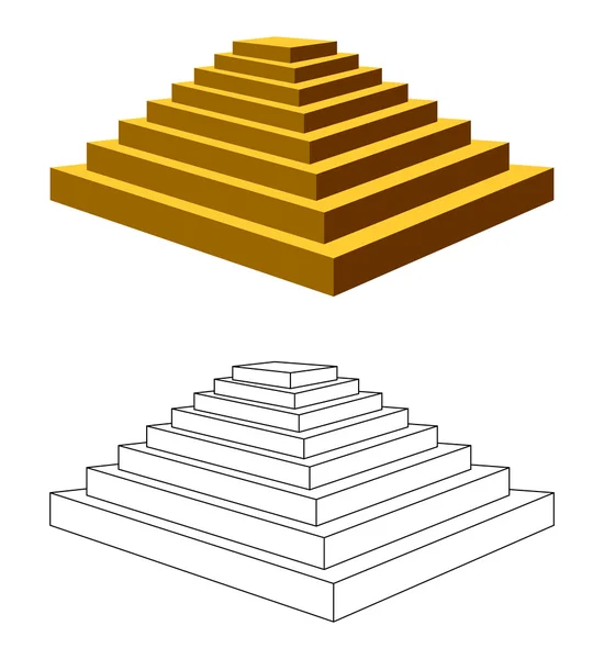 2 つのピラミッド. — ストックベクタ