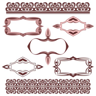 Decorative elements in the set. clipart