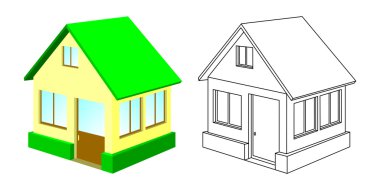 The small house. clipart