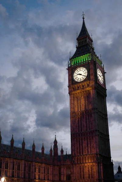 Big Ben ao pôr do sol Londres Reino Unido — Fotografia de Stock