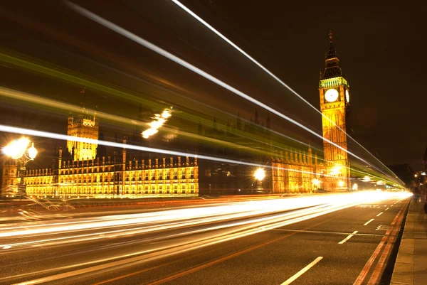 밤 런던 영국 빅 벤 — 스톡 사진
