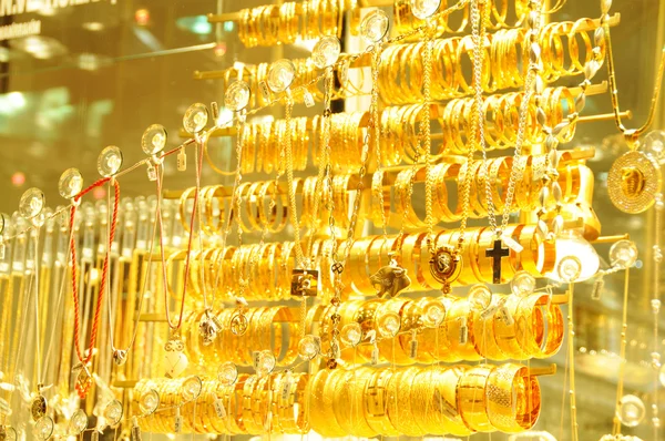 Lotes de jóias de ouro — Fotografia de Stock