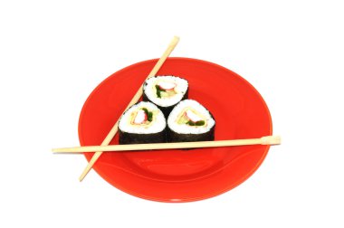 Japon suşi ile Yengeç