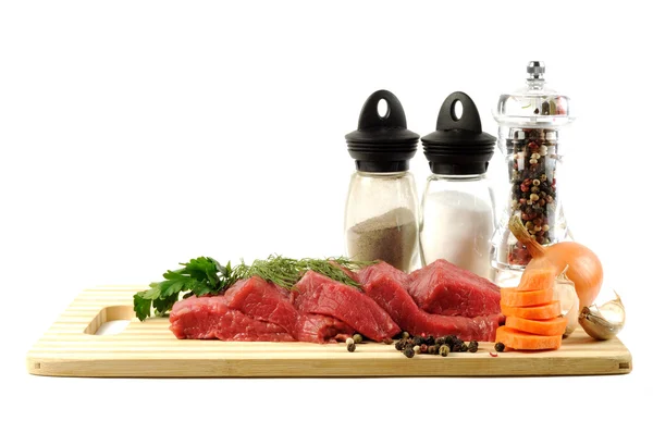 Raw meat and spice — Stock Photo, Image