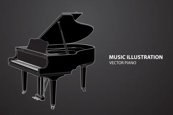 Piano de Vector — Vector de stock