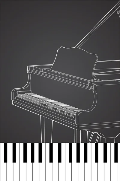 Vektör piyano — Stok Vektör