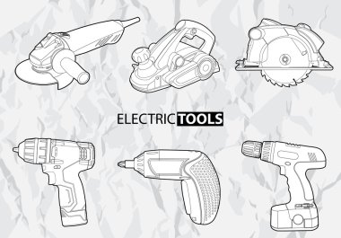 Electric tools clipart